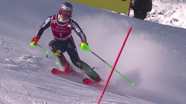 Val d'Isère (FRA), Slalom messieurs, 2e manche: Lucas Braathen (NOR) s'impose [RTS]