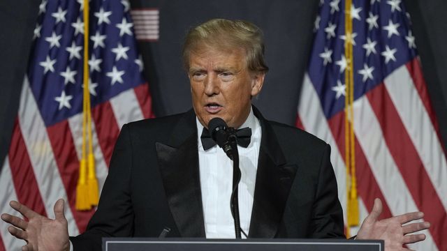 L'ancien président des Etats-Unis Donald Trump fait un discours à Palm Beach. [Rebecca Blackwell - AP Photo/Keystone]