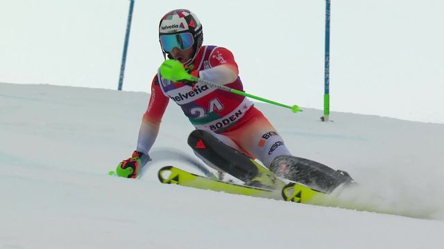 Adelboden (SUI), slalom messieurs, 2e manche: Luca Aerni (SUI) [RTS]