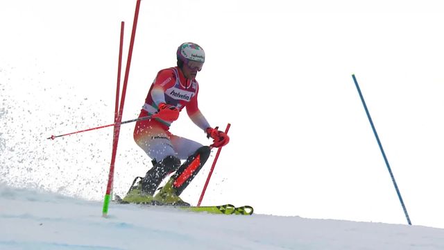 Adelboden (SUI), slalom messieurs, 2e manche: Daniel Yule (SUI) [RTS]