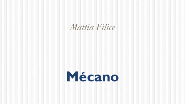 La couverture du livre "Mecano" de Mattia Filice. [Editions POL]