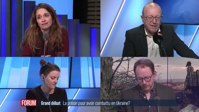 Grand débat (vidéo) - Case prison pour la population suisse ayant combattu du côté de l’Ukraine ? [RTS]