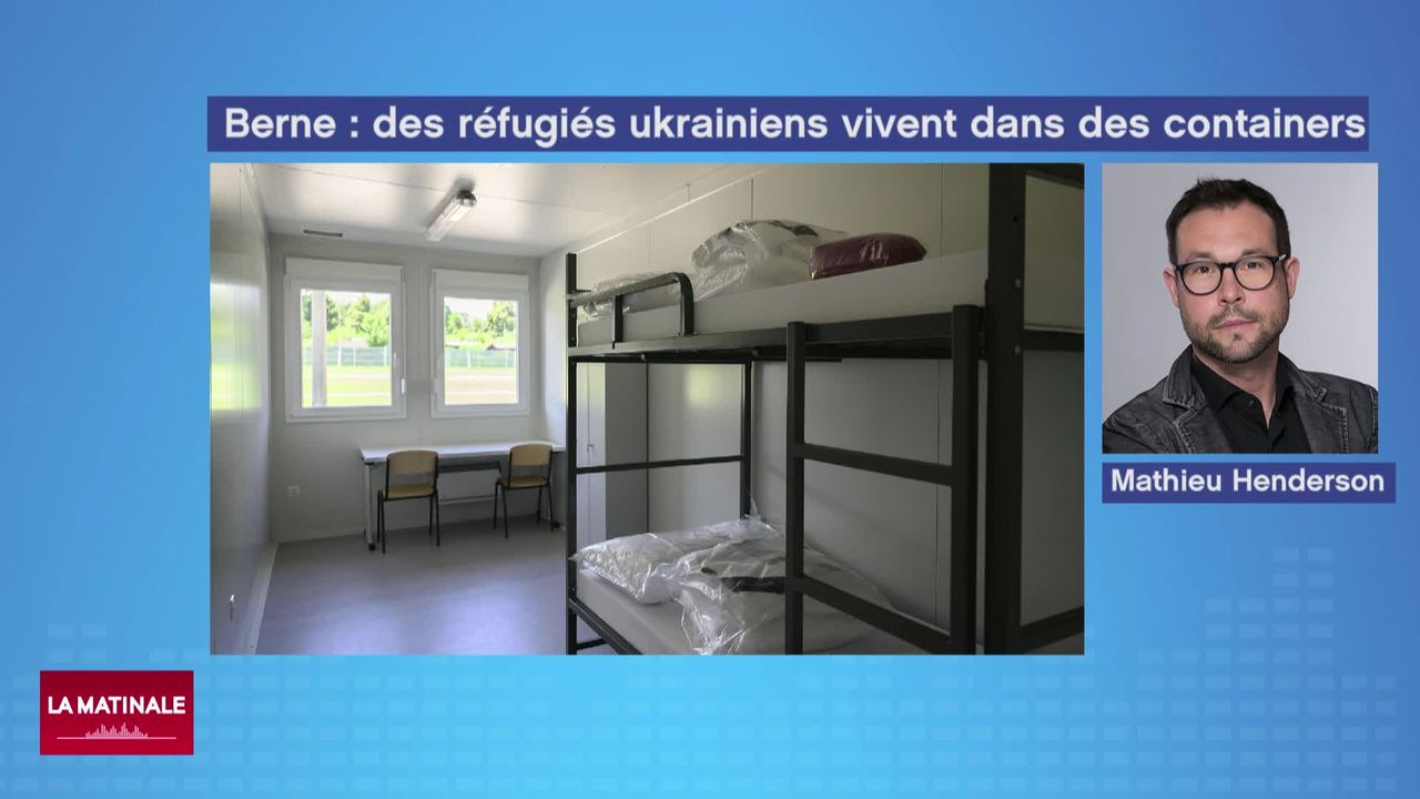 Reportage dans le village de conteneurs construit à Berne pour accueillir les réfugiés ukrainiens [RTS]