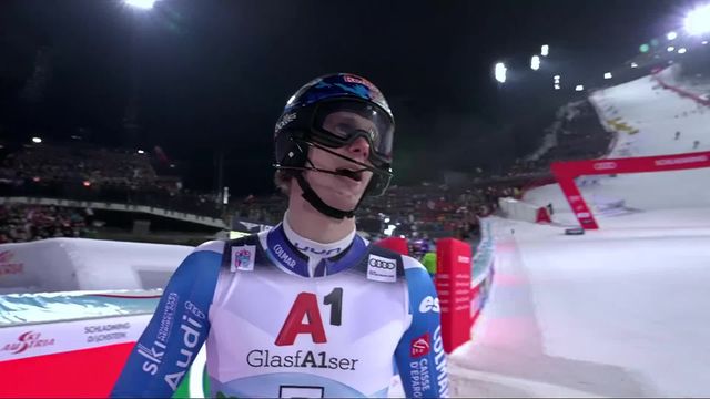 Schladming (AUT), slalom messieurs, 2e manche: Clément Noël (FRA) rafle la victoire ! [RTS]