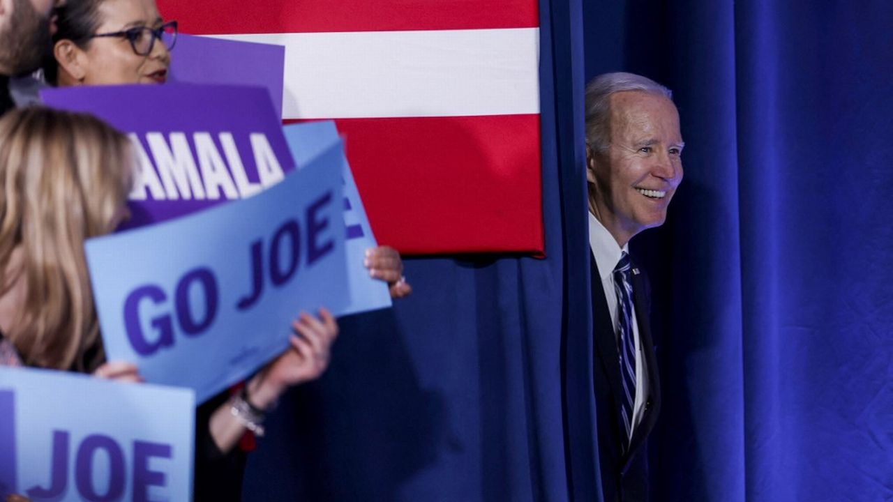 Les démocrates ont accueilli Joe Biden en star à Philadelphie vendredi, faisant bloc autour du président américain. [Anna Moneymaker - keystone]