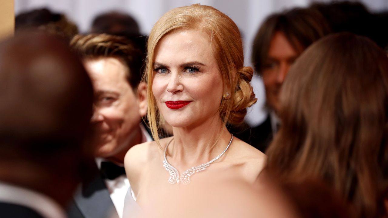 Nicole Kidman en mars 2022 à Los Angeles. L'actrice produira la série tirée du livre "Chanson douce" et interprétera également le premier rôle. [DAVID SWANSON - Keystone]