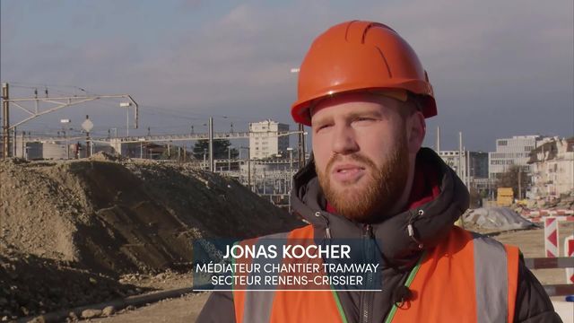 Entretien avec Jonas Kocher, médiateur chantier Tramway secteur Renens-Crissier [RTS]