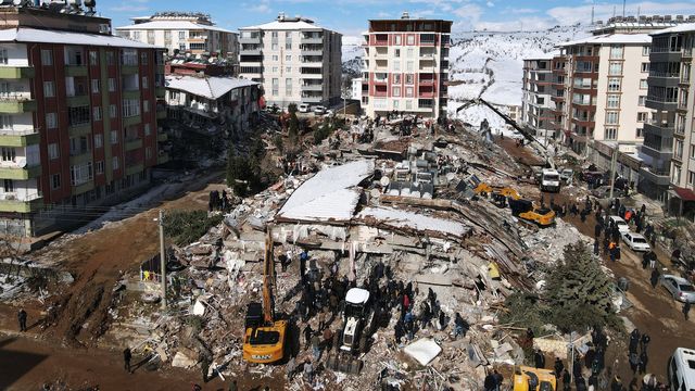 Les débris du tremblement de terre en Turquie. [Necati Savas - Keystone]