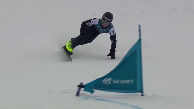 Bakuriani (GEO), slalom géant parallèle dames: meilleure suissesse du jour, Julie Zogg (SUI) chute en quarts [RTS]