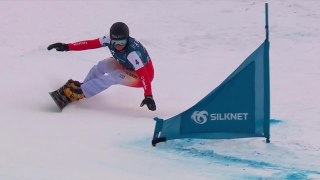 Bakuriani (GEO), slalom parallèle dames, 1-4 de finale: élimination de Dario Caviezel (SUI) [RTS]