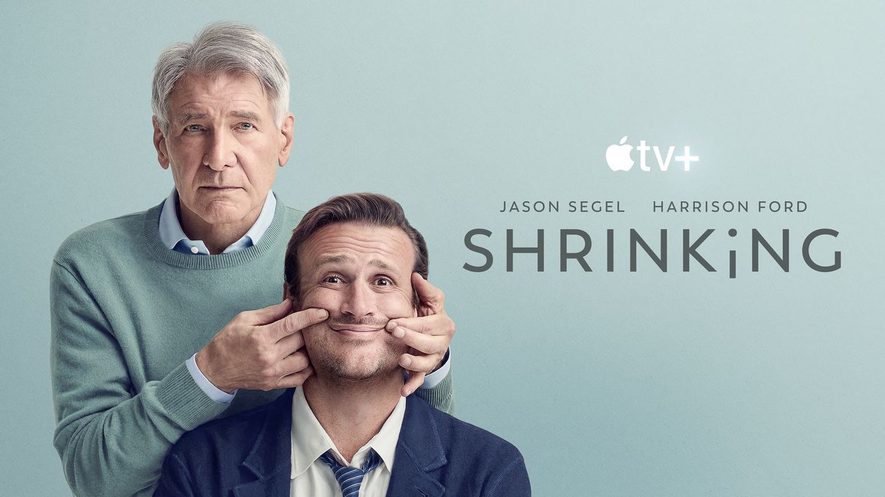 L'affiche de la série "Shrinking" ave Jason Segel et Harrison Ford. [Apple TV+]