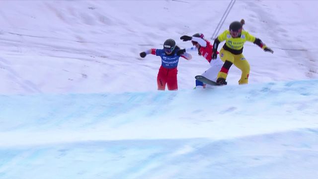 Bakuriani (GEO), snowboard cross dames, petite finale: Lara Casanova (SUI) prend le 4e et dernier rang de cette petite finale [RTS]