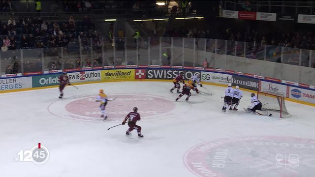 En Hockey sur glace, Genève-Servette termine à la première place du classement de National League devant le HC Bienne. [RTS]