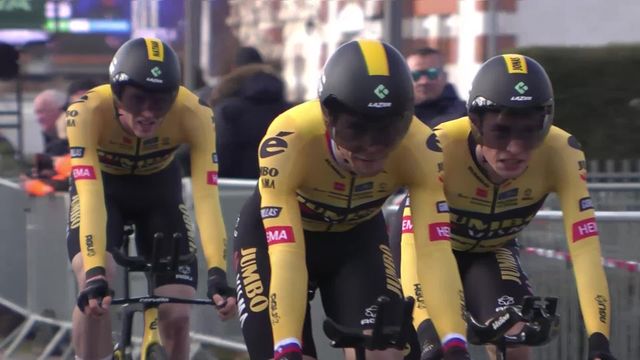 Paris-Nice, étape 3, Dampierre-en-Burly – Dampierre-en-Burly: l'équipe Jumbo Visma (NED) remporte l'étape, Magnus Cort Nielsen (DAN) nouveau maillot jaune [RTS]