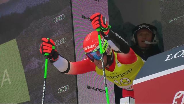 Kranjska Gora (SLO), slalom géant messieurs, 2e manche: Justin Murisier (SUI) [RTS]