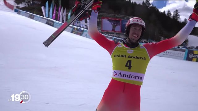 Ski alpin: Le Haut-Valaisan Ramon Zenhäusern a remporté le dernier slalom de la saison à Soldeu, signant son 6e succès en Coupe du monde [RTS]