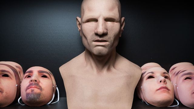 Les masques utilisés par les chercheurs de l'Idiap pour déjouer les systèmes de reconnaissance faciales. [Idiap]