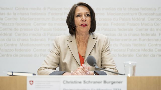 La secrétaire d'Etat aux migrations Christine Schraner Burgener. [Anthony Anex - Keystone]