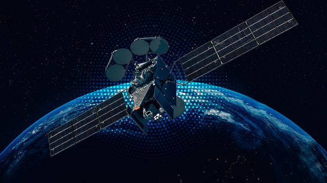Vue du satellite Intelsat 40 E qui embarquera l'instrument TEMPO de la NASA (image d'artiste) [Maxar/NASA - RTS]