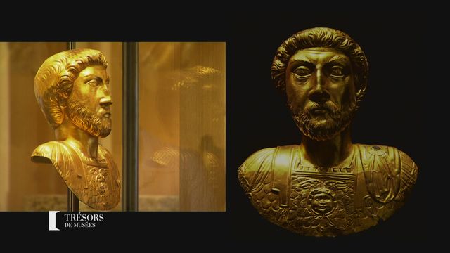 Le buste en or de l'empereur Marc Aurèle [RTS]