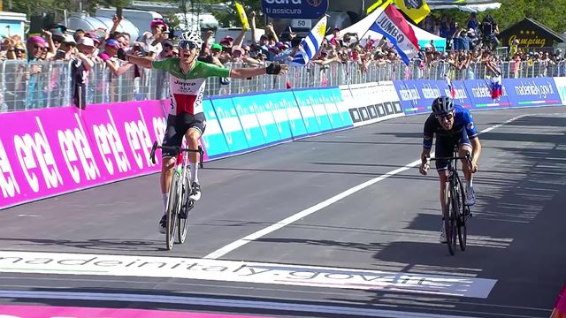 Etape 18, Oderzo - Val di Zoldo: Filippo Zana (ITA) victorieux au sprint, Geraint Thomas (GBR) garde son maillot rose [RTS]