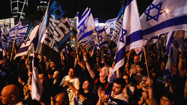Nouvelles manifestations contre la réforme judiciaire en Israël, le samedi 3 juin 2023 à Tel Aviv. [Corinna Kern - Reuters]
