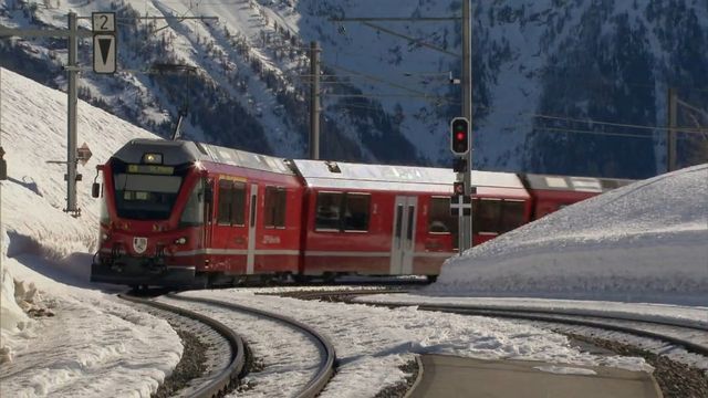 Le Bernina Express, un train en hiver [RTS]