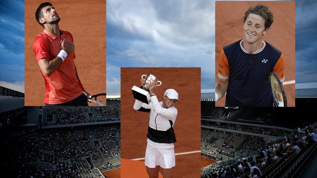 Le soleil s'apprête à se coucher sur Roland-Garros, où Iga Swiatek a prolongé son bail de patronne et où Novak Djokovic et Casper Ruud chercheront tout à l'heure à succéder à Rafael Nadal. Un match qui revêt une importance toute particulière pour le monstrueux joueur serbe. [AP / EPA / Keystone]