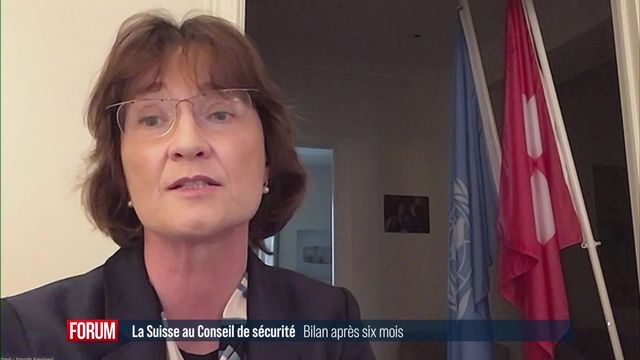 Bilan des six premiers mois de la Suisse au Conseil de sécurité de l’ONU: interview de Pascale Baeriswyl [RTS]