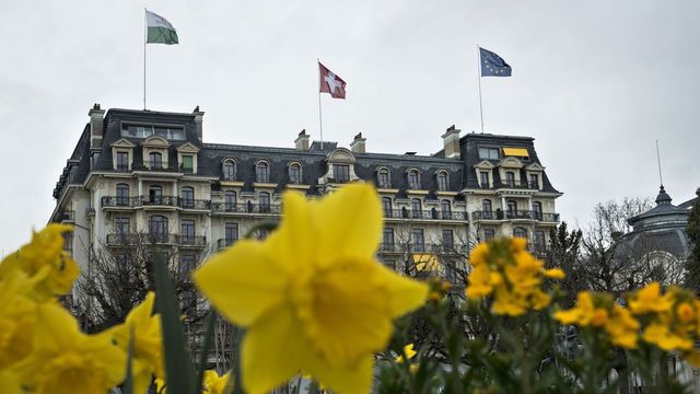 Le Beau-Rivage Palace de Lausanne a accueilli d'importantes conférences internationales. [Brendan Smialowski - AP/Keystone]