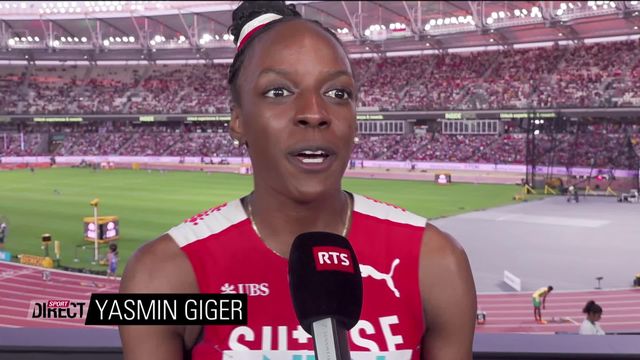 Budapest (HUN), 400m haies dames: Yasmin Giger (SUI) à l'interview [RTS]