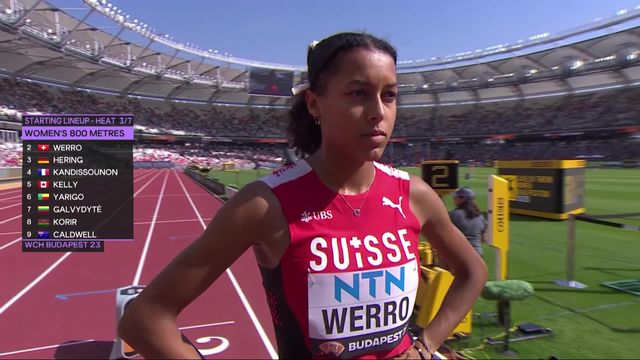 Budapest (HUN), 800m dames, séries: 6e de sa série, Audrey Werro ne verras pas les demies [RTS]