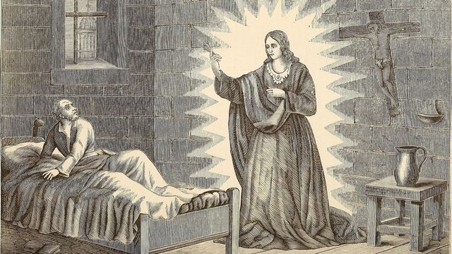 La pseudo apparition de la Vierge à un Dominicain de Berne en 1507 [Jean-Henri Merle d'Aubigné - domaine public]