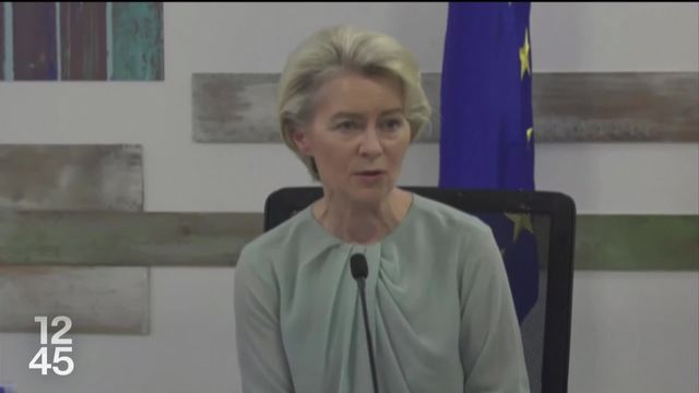 Crise migratoire : Ursula von der Leyen, présidente de la Commission Européenne, en visite sur l'île de Lampedusa [RTS]