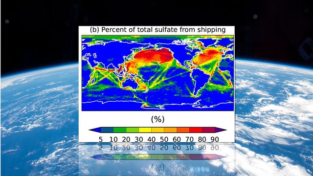 Les émissions de sulfates dues au trafic maritime semblent jouer un rôle dans l'évolution des températures. [NASA/James Hansen]
