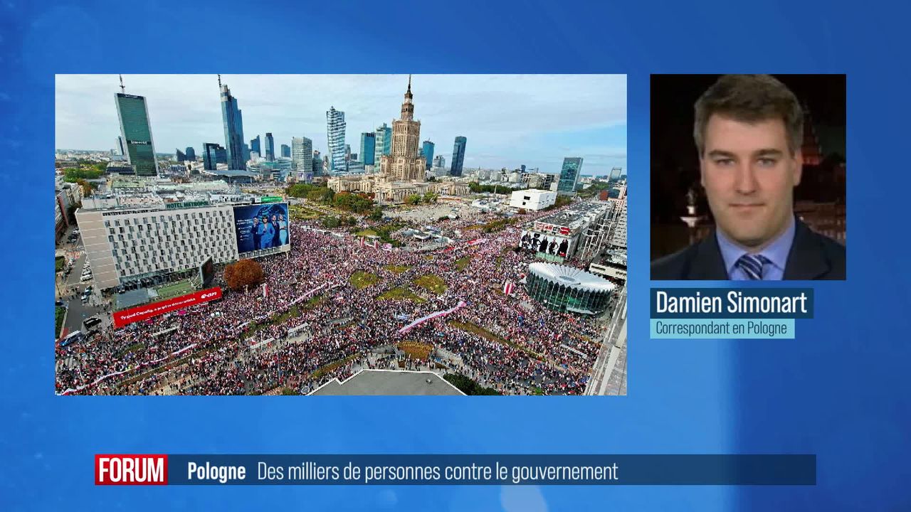 En Pologne, près d'un million de personnes manifestent contre le gouvernement conservateur [RTS]