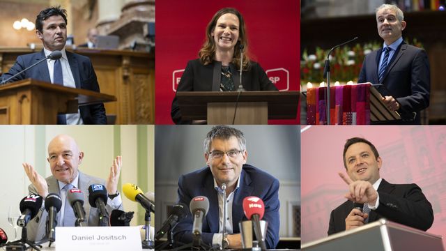 Les candidats socialistes à la succession d'Alain Berset. [Keystone]
