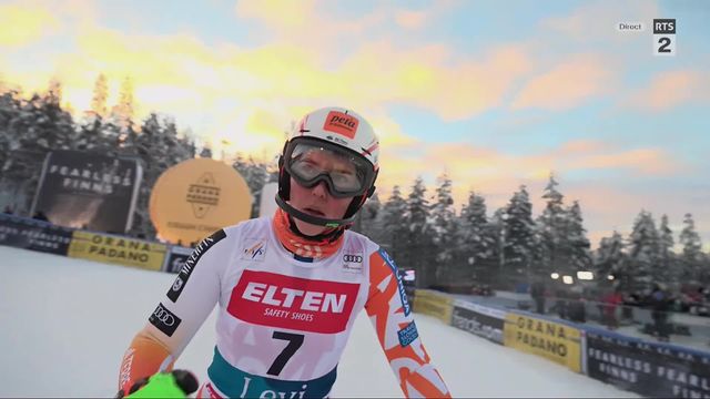 Levi (FIN), slalom dames, 1re manche: Petra Vlhova (SVK) souvraine de la première manche [RTS]