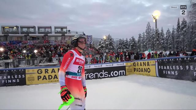 Levi (FIN), slalom dames, 2e manche: Camille Rast (SUI) 6e provisoire à 1.01 sec de la leader [RTS]