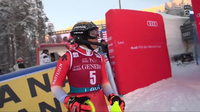 Levi (FIN), slalom dames, 1re manche: Wendy Holdener (SUI) sur le premier tracé [RTS]