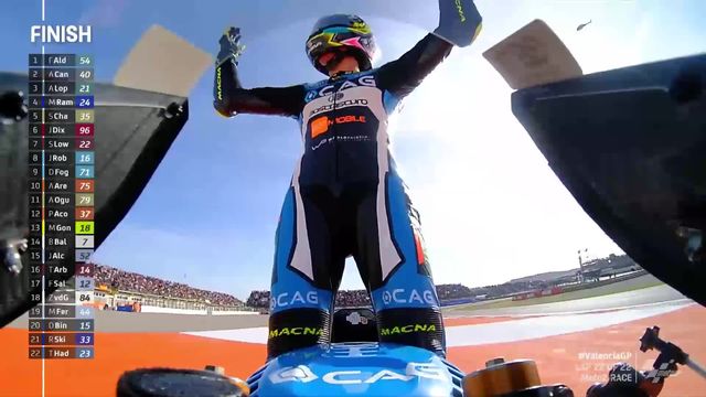 GP de Valence (#20), Moto2: victoire tranquille pour Fermin Aldeguer (ESP) dans cette dernière course de la saison [RTS]