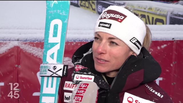 Ski alpin: Lara Gut-Behrami monte sur le podium du second géant de Mont-Tremblant, disputé malgré de fortes bourrasques de vent [RTS]